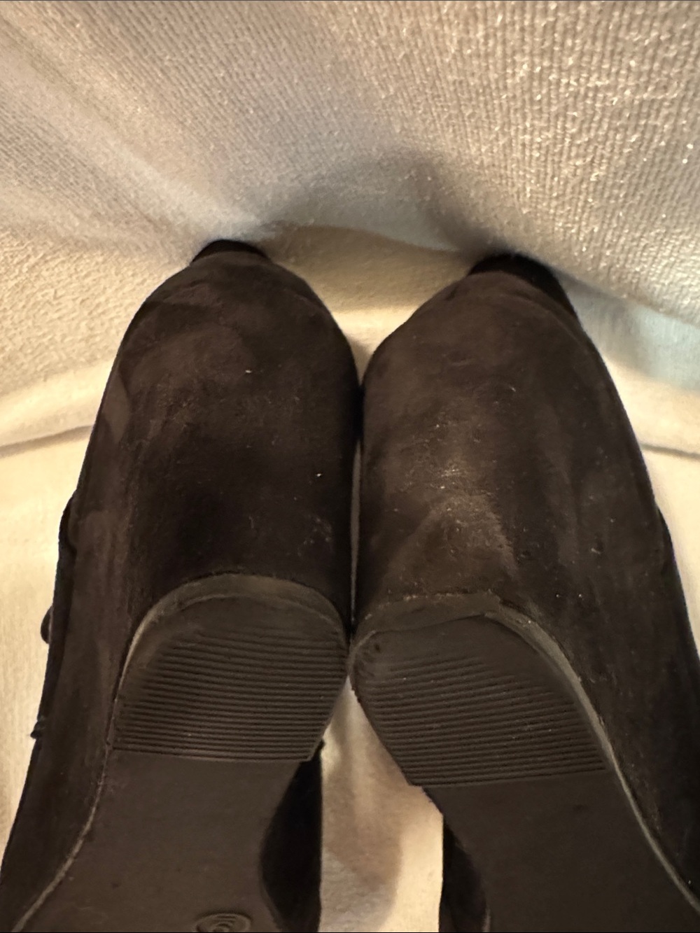 Merona Black Suede Lace-Up Side Zip Wedge Ankle Booties  - Womens Size 9 - Picture 4 of 8